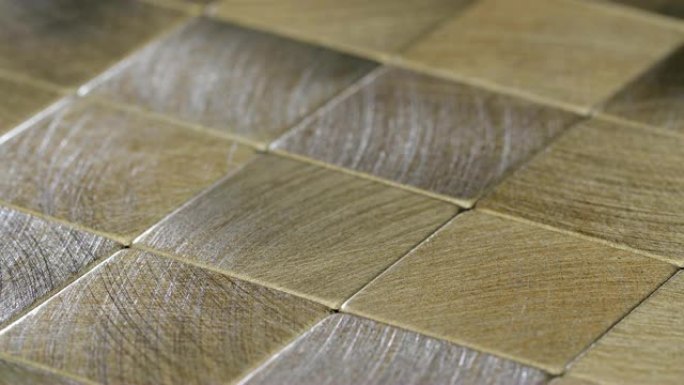抽象正方形背景。地面瓷砖展示方块木料