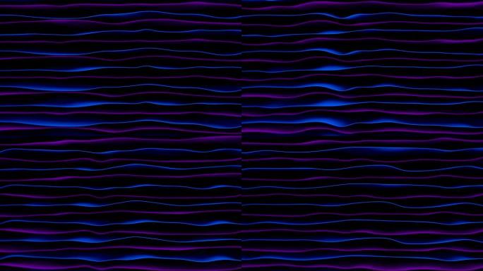 以波浪起伏为主题的抽象技术动画。