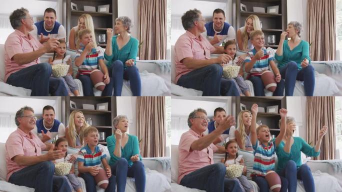 幸福的家庭在一个房子