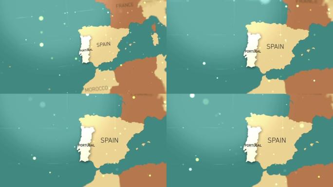 葡萄牙在世界地图上的股票视频