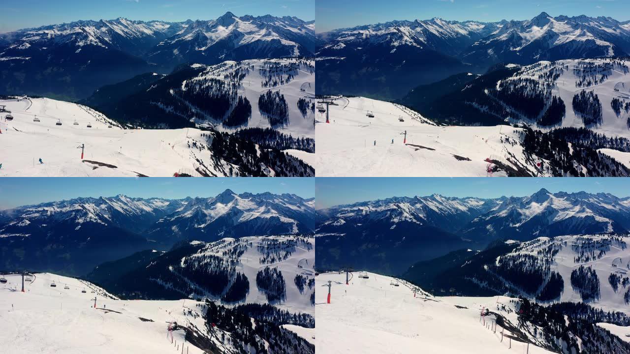 这座山的雪上是雪滑雪度假区奥地利