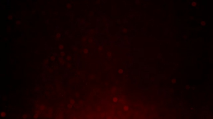 红色火背景可循环粒子飘扬飞舞荧光萤火星尘