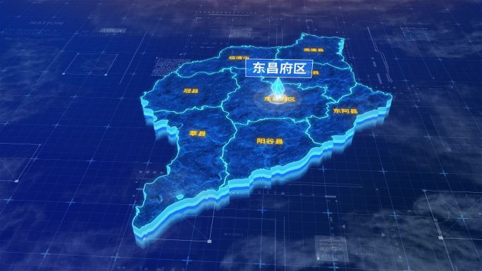 聊城市东昌府区蓝色三维科技区位地图