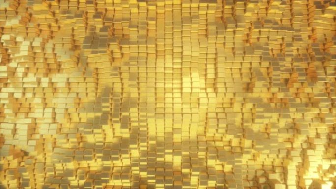 美丽的抽象金色立方体