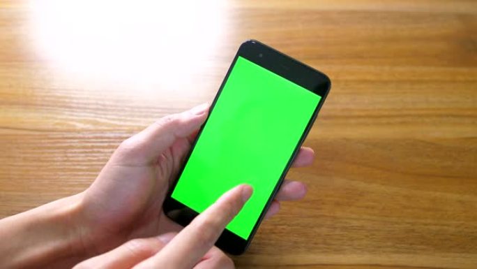 手用智能手机绿屏绿幕替换点击5G
