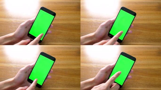 手用智能手机绿屏绿幕替换点击5G