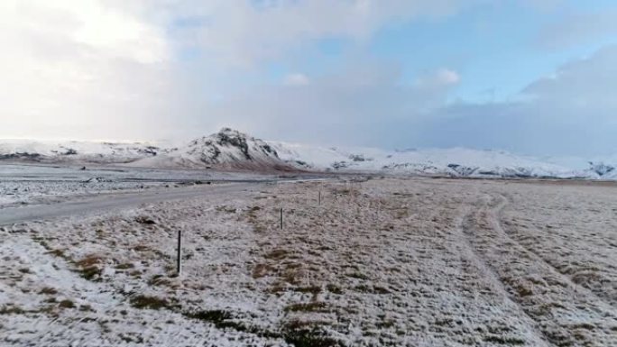 WS风景名胜偏远的冰雪覆盖的山脉景观，冰岛