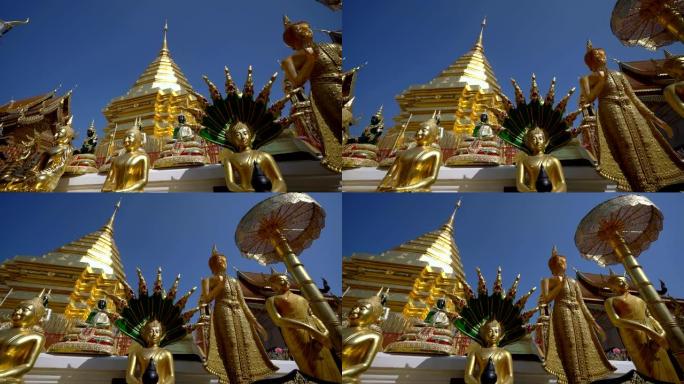 泰国清迈泰国寺的RT pan Bhudda雕像。
