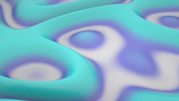 绿松石和紫色移动液体抽象现代背景