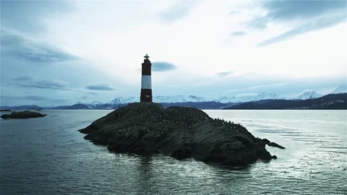 阿根廷火地岛省比格尔海峡的灯塔。