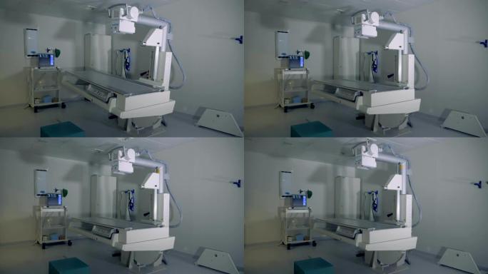 临床室中的现代荧光照相设备。
