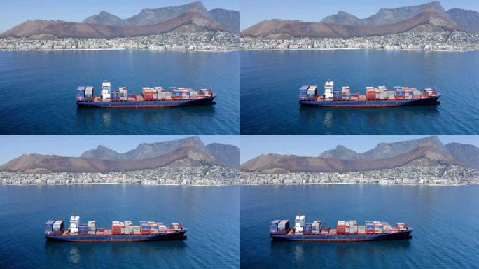 世界各地的货运集装箱货船货运轮船大船出海