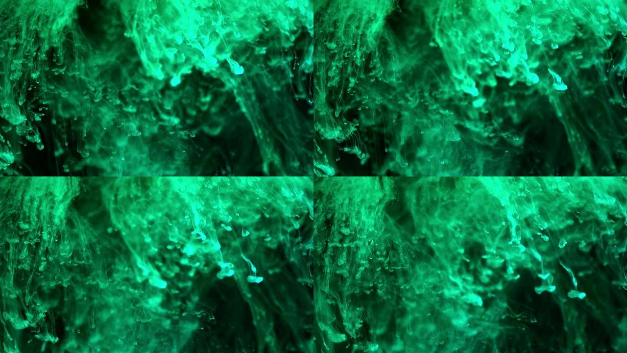 绿色墨滴视频素材