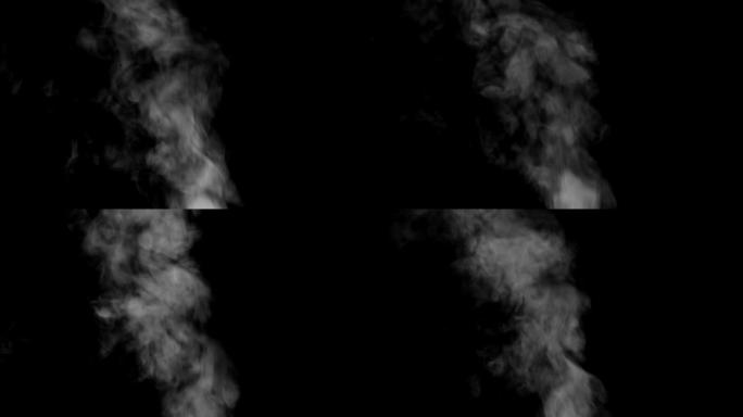 黑色背景的热蒸汽蒸汽效果蒸汽装饰蒸汽艺术
