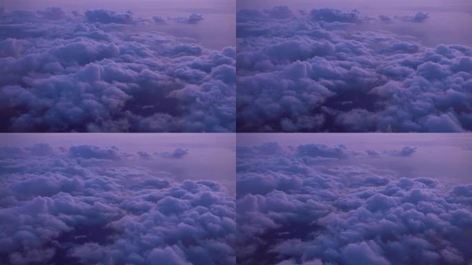 飞越紫色的天空云