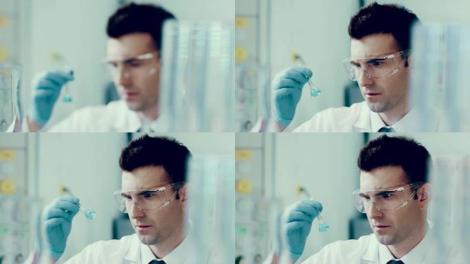 实验室里的科学家。医学实验