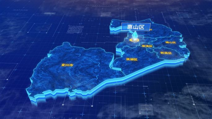 无锡市惠山区蓝色三维科技区位地图