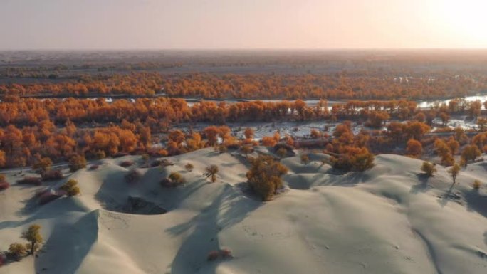 新疆鸟瞰图大美新疆新疆航拍新疆冬季美景