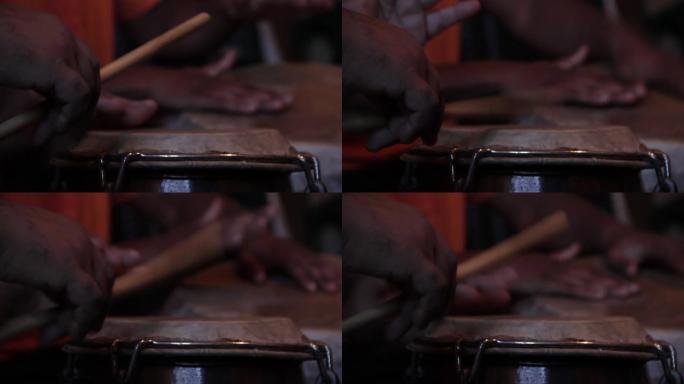 蒙得维的亚狂欢节的坎多姆贝鼓手。