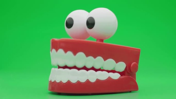 玩具牙齿。移动有趣的牙齿模型玩具。