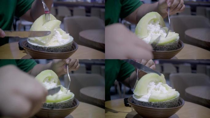 甜品冰瓜冰素，韩国著名冰淇淋