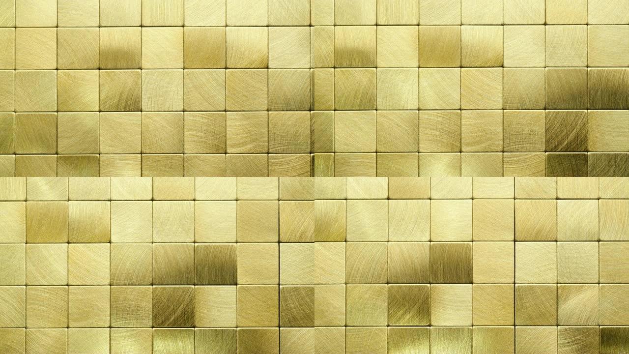 抽象正方形背景。合成方块方格网格