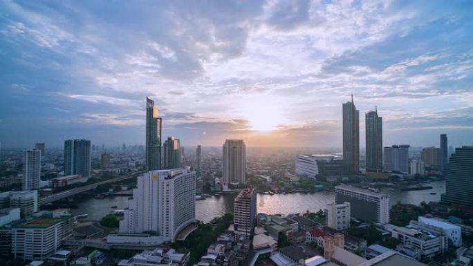 4k，泰国曼谷城市的时间流逝视图