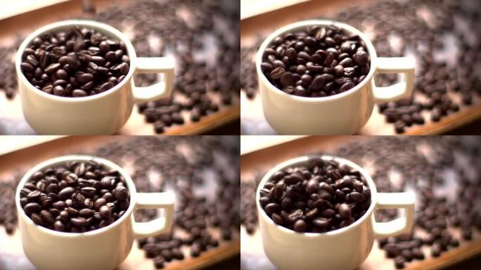 咖啡豆视频素材广告特写展示