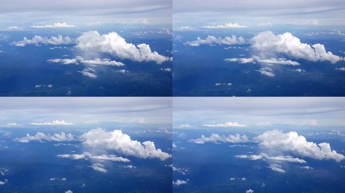 从飞机上带走的阴雨云