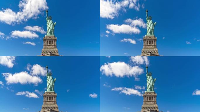 4K UHD延时: 纽约市自由女神像。