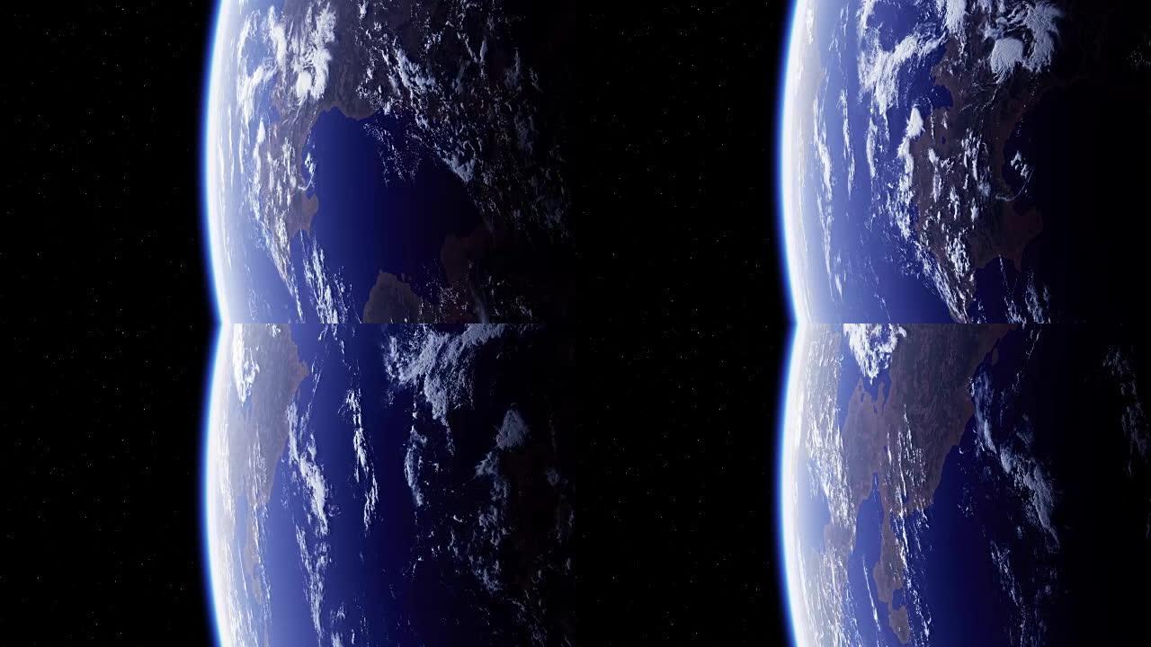 4K.地球。从太空可以看到令人惊叹的景色。UHD。3840x2160。无缝循环。