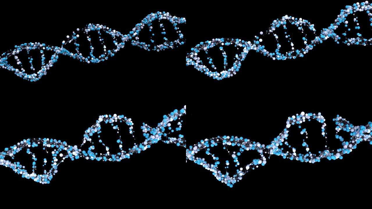 摘要DNA分子。生物膜视频素材基因组学