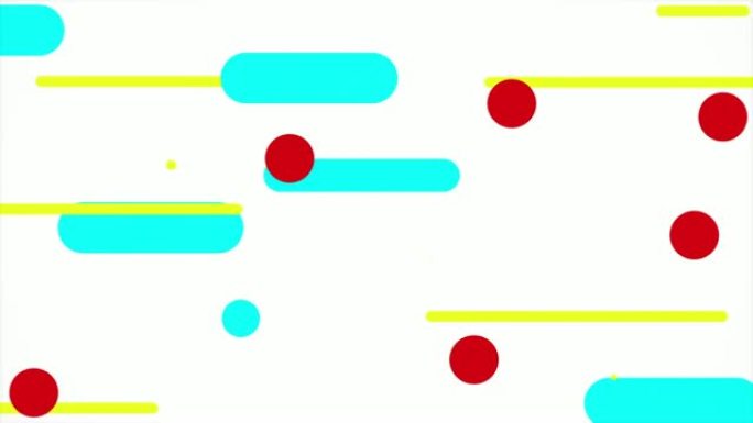 抽象平面风格霓虹灯和线条动画 (可循环)