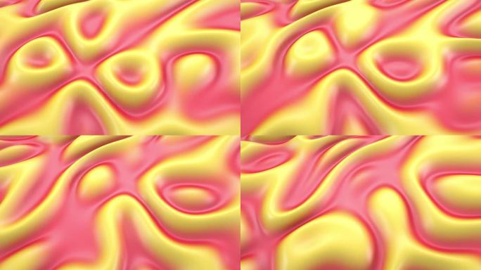 黄色和红色移动液体抽象现代背景