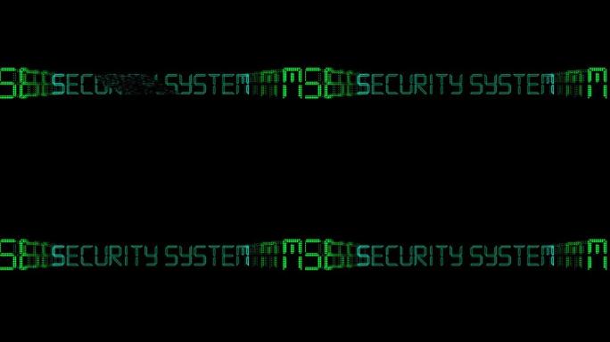 安全系统故障排版字母