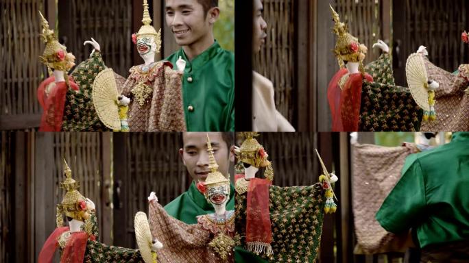 泰国古董木偶