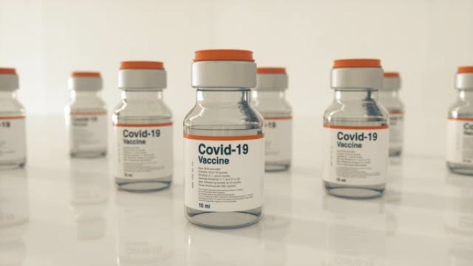 新型冠状病毒肺炎疫苗小瓶，载玻片