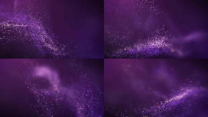 抽象粒子背景 (紫色)-循环