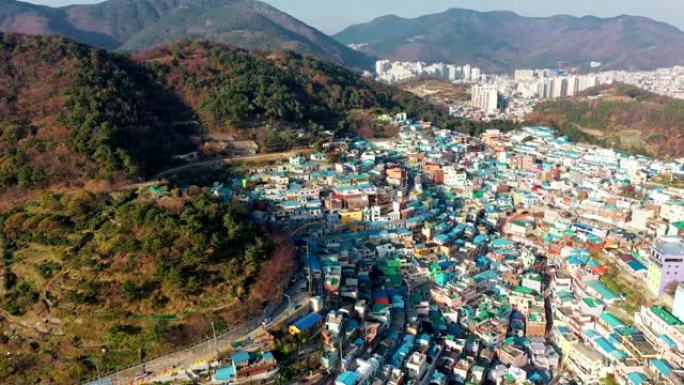 釜山甘川文化村鸟瞰图