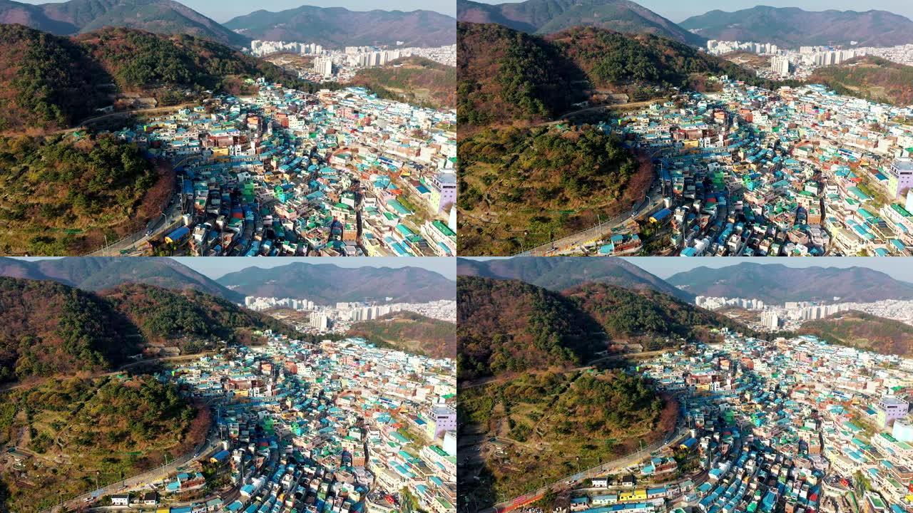 釜山甘川文化村鸟瞰图