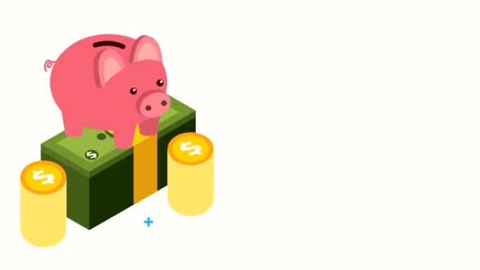 经济和金融小猪储蓄和金钱