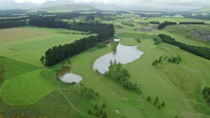 新西兰大型高尔夫球场的空中射击