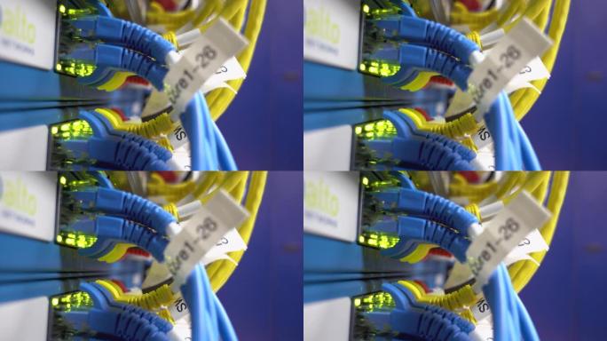 集线器交换机中的局域网电缆数据传输