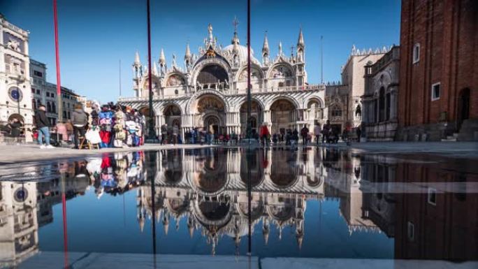 时间流逝: 威尼斯的圣马可广场-跟踪镜头