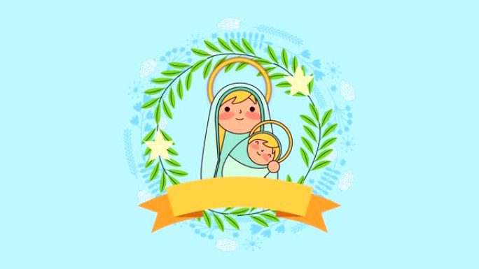 玛丽·圣母和耶稣婴儿马槽人物
