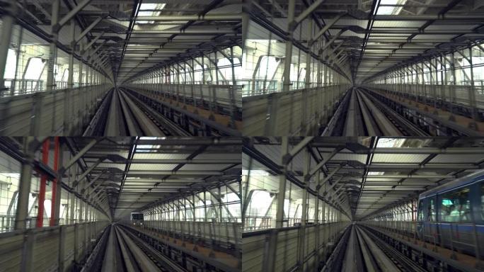 4K UHD单轨列车在日本东京骑行