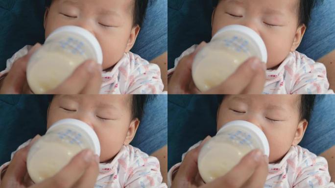 新生儿奶瓶喂奶新生儿满月婴儿幼儿妈妈母爱
