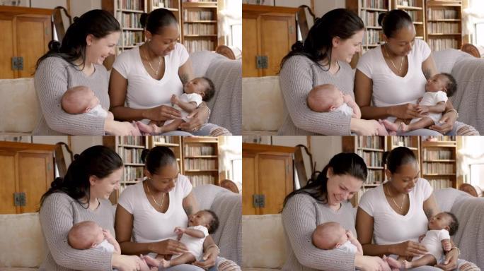 母亲与新生婴儿的混合种族