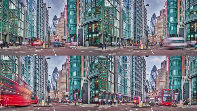 伦敦金融区。流量。住宅楼。商业概念