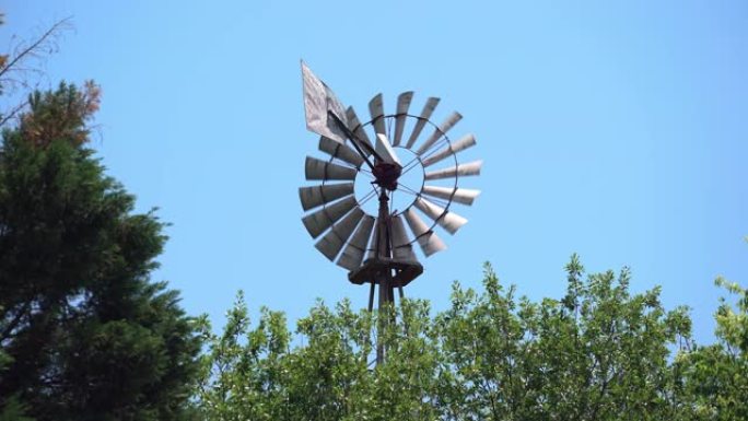 乡村农场风力机或风力涡轮机